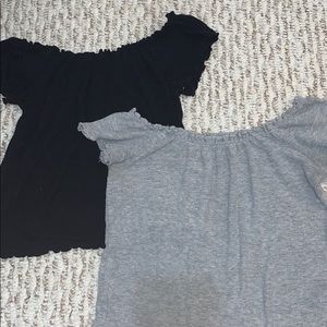 Garage off the shoulder tops